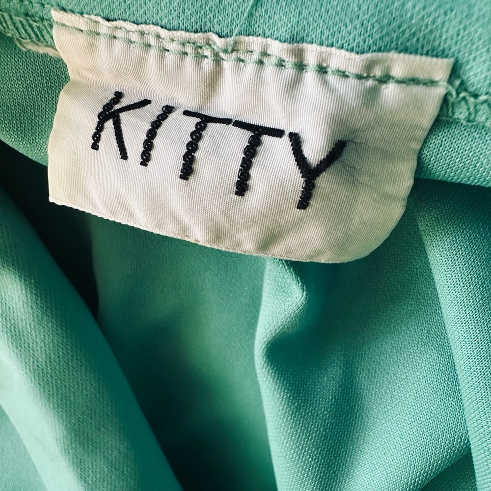 Vintage Turquoise Button-Up Blouse - Picture 3 of 4